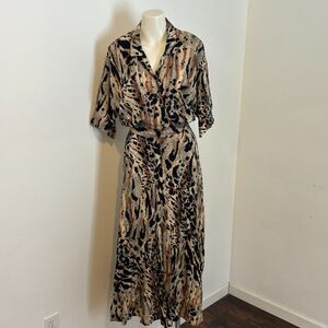 Et Al by Ronnie Rosado size 6 Union Made in the USA Animal Print Maxi Dress